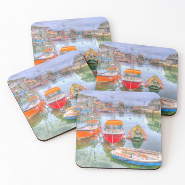 Item preview, Mevagissey Cornwall Harbour Colourful Fishing Boats designed and sold by acceleratorhams.
