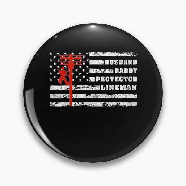 Item preview, Hus Daddy Protector Electric Cable Lineman American Flag designed and sold by aliceshe.