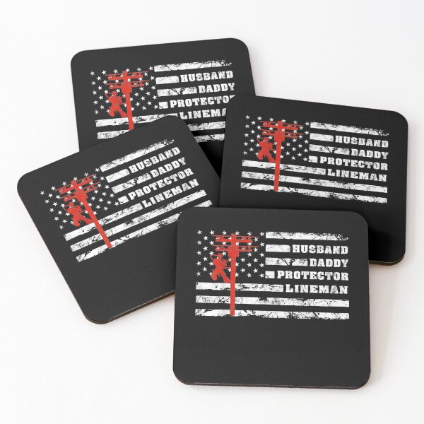 Item preview, Hus Daddy Protector Electric Cable Lineman American Flag designed and sold by aliceshe.