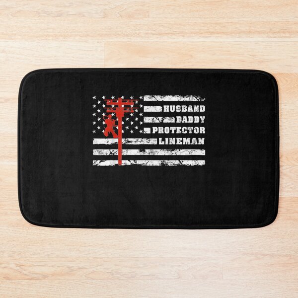 Item preview, Hus Daddy Protector Electric Cable Lineman American Flag designed and sold by aliceshe.
