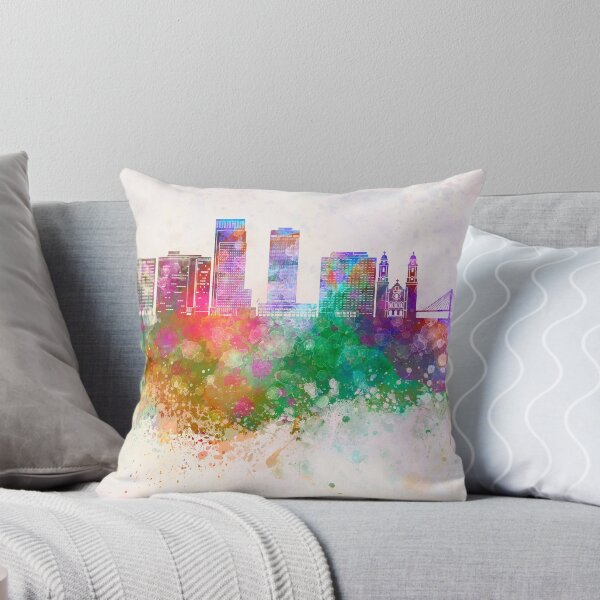 Item preview, Omaha V2 skyline in watercolor background designed and sold by paulrommer.