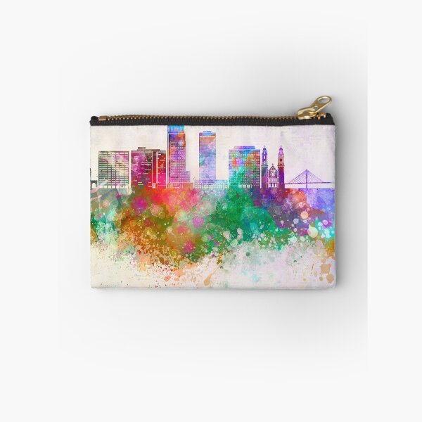 Item preview, Omaha V2 skyline in watercolor background designed and sold by paulrommer.