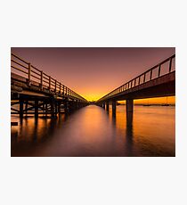 Sunrise Between Bridges Photographic Print