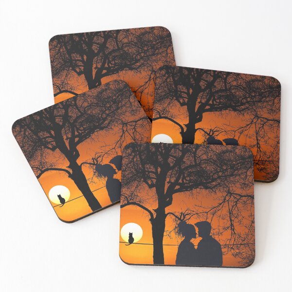 Item preview, You, me and the cat under the moonlight designed and sold by Vinsara Store.