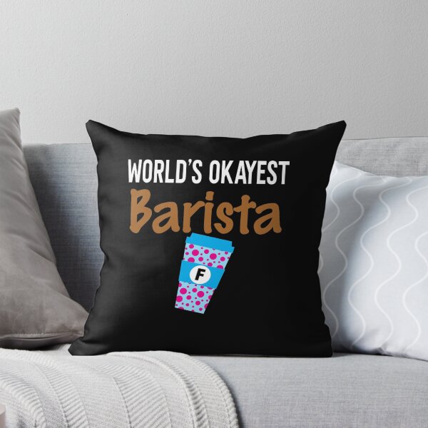 Item preview, World's Okayest Barista Monogram F designed and sold by ZiesMerch.