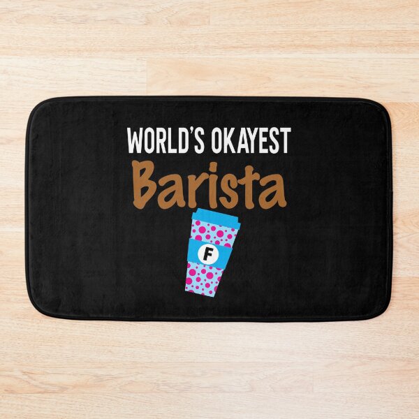 Item preview, World's Okayest Barista Monogram F designed and sold by ZiesMerch.