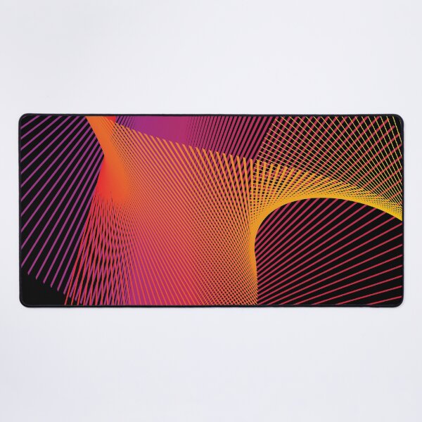 Item preview, Abstract Modern Art with Beautiful Flowing Blended Lines in Warm Prism Colors designed and sold by hobrath.
