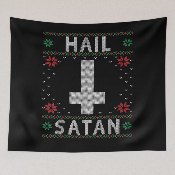 Item preview, Hail Satan Ugly Christmas Pajamas Satanic Death Metal Goth designed and sold by aliceshe.