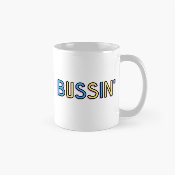 Item preview,  bussin' gen z meme phrase pink blue yellow designed and sold by Captain-Jackson.
