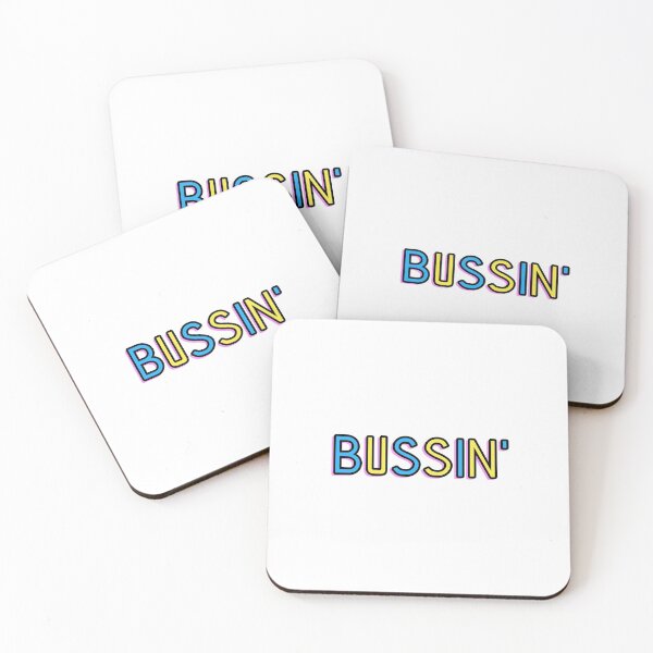 Item preview,  bussin' gen z meme phrase pink blue yellow designed and sold by Captain-Jackson.