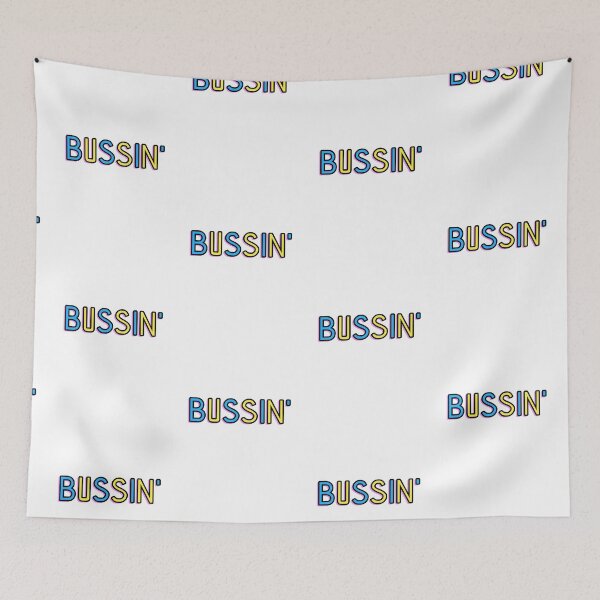 Item preview,  bussin' gen z meme phrase pink blue yellow designed and sold by Captain-Jackson.
