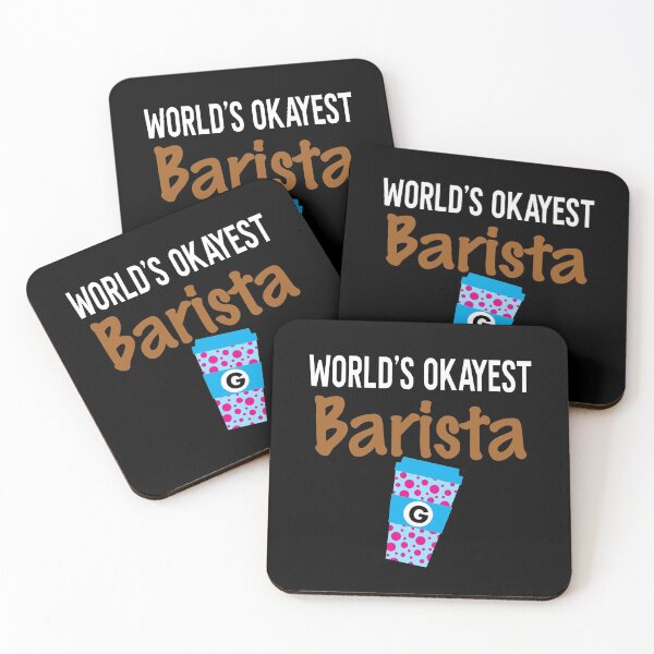 Item preview, World's Okayest Barista Monogram G designed and sold by ZiesMerch.