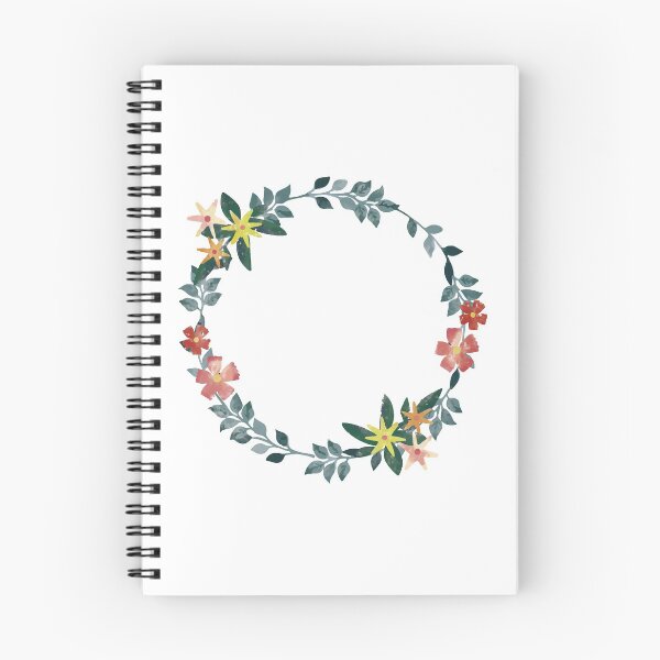 Item preview, Watercolor  Flowers and Leaves wreath designed and sold by monodesigns.