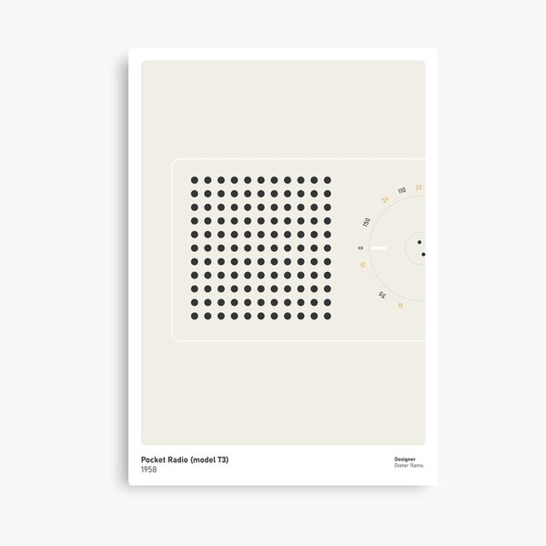 Item preview, Master of design series: Dieter Rams Braun T3 Poster  designed and sold by Luck A.