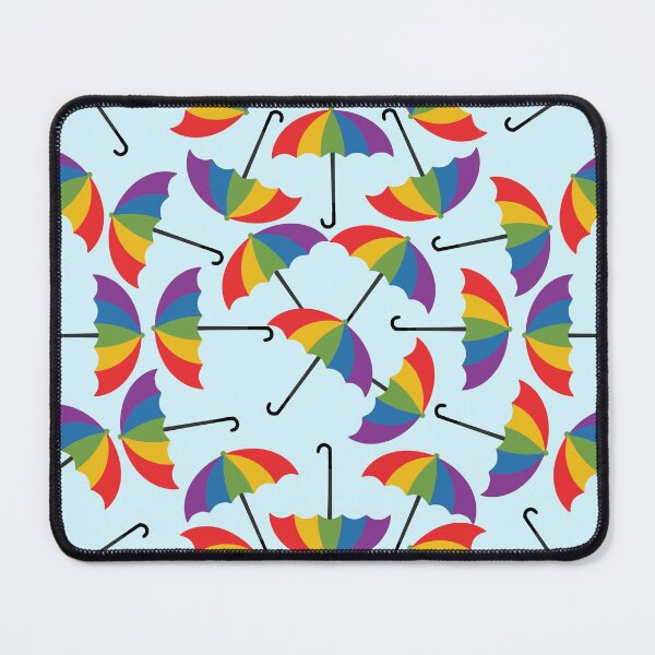 Item preview, Rainbow Umbrella on Blue Background designed and sold by kapotka.