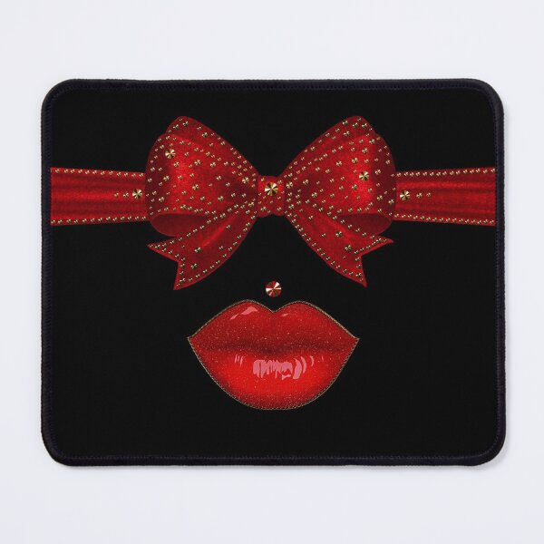 Artikelvorschau, Weihnachten Schleife Lippen Rot Gothic Dominatrix Geschenke - Fetish entworfen und verkauft von GlamourChick.