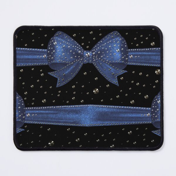 Item preview, Festive Xmas birthday decoration blue black bows designed and sold by GlamourChick.