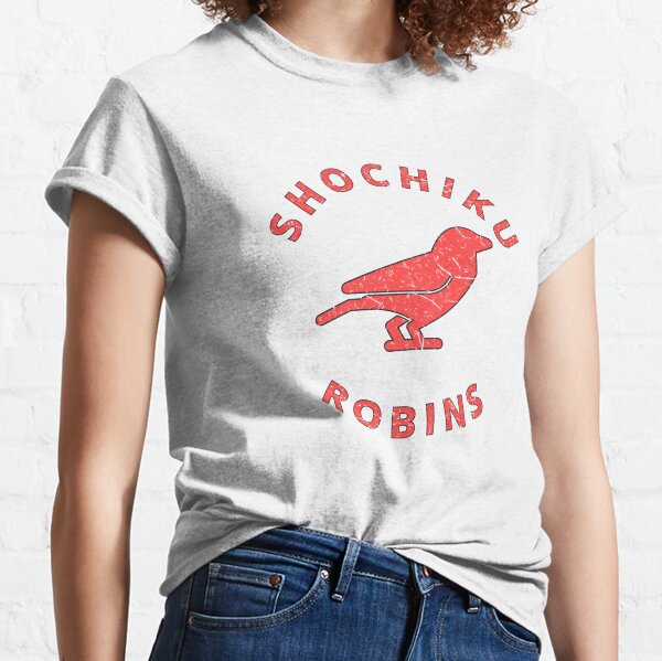 Vista previa del artículo con la obra «Béisbol japonés Shochiku Robins (vintage)», diseñado y vendido por fourthreethree.