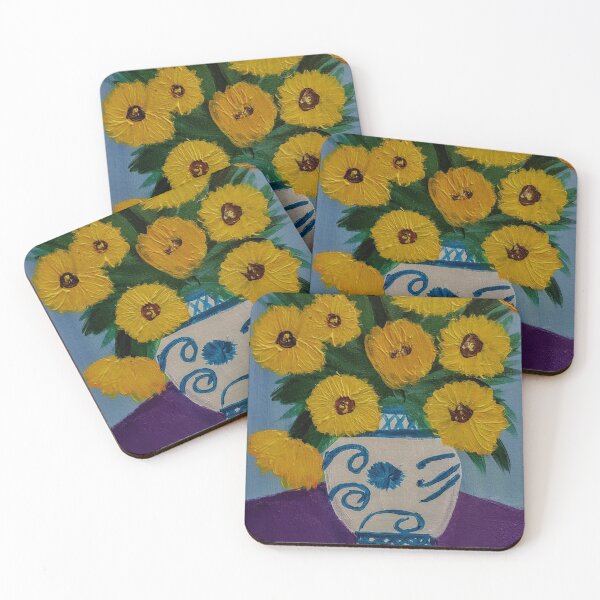 Item preview, Some sunflowers and mixed medium and metallic paints designed and sold by kkartwork.