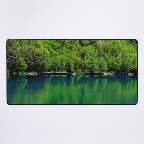 Item preview, Beautiful emerald lake in a magical forest designed and sold by chiaravisuals.