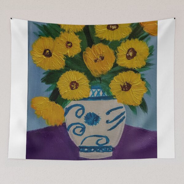 Item preview, Some sunflowers and mixed medium and metallic paints designed and sold by kkartwork.
