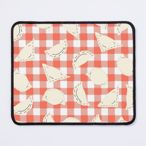 Item preview, Cute Dumplings Pattern on Red Checkered Background designed and sold by kapotka.