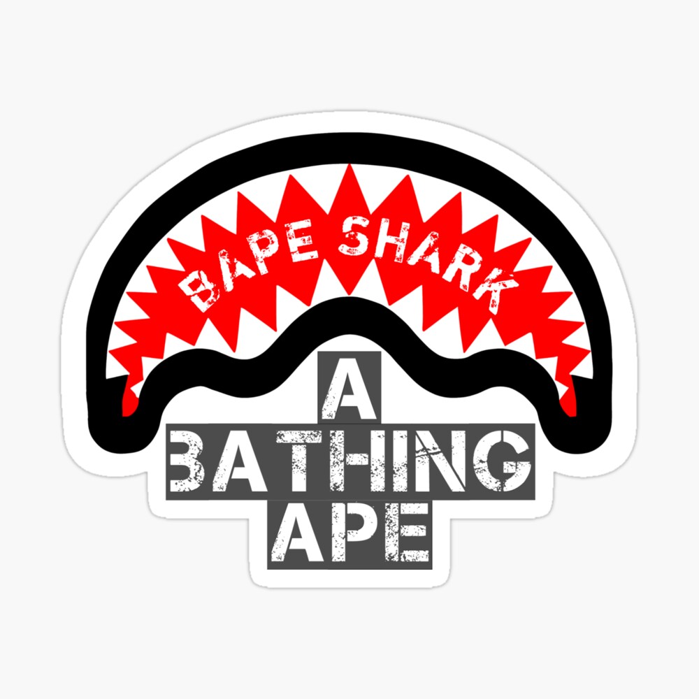 Bape Mouth Png - Bape Shark White Logo, Full Size PNG Download