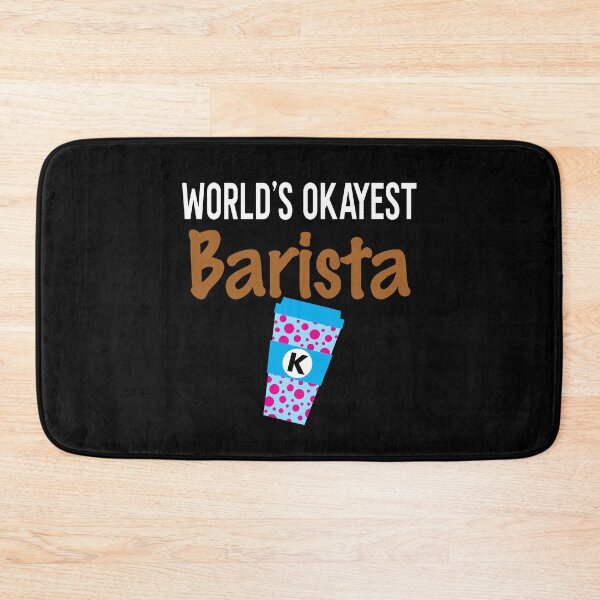 Item preview, World's Okayest Barista Monogram K designed and sold by ZiesMerch.