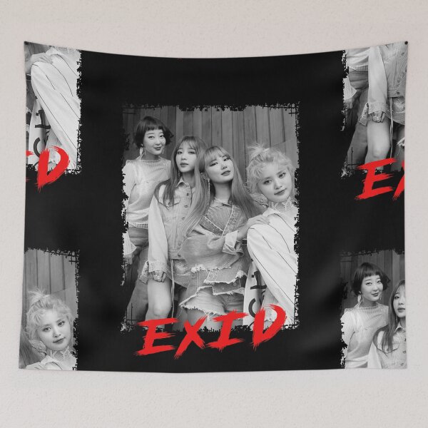 Item preview, EXID Kpop Group Members Black and White Korean Kpop RGB Color Design designed and sold by Piosenka Art.