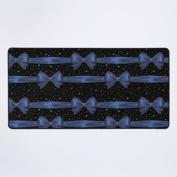 Item preview, Festive Xmas birthday decoration blue black bows designed and sold by GlamourChick.