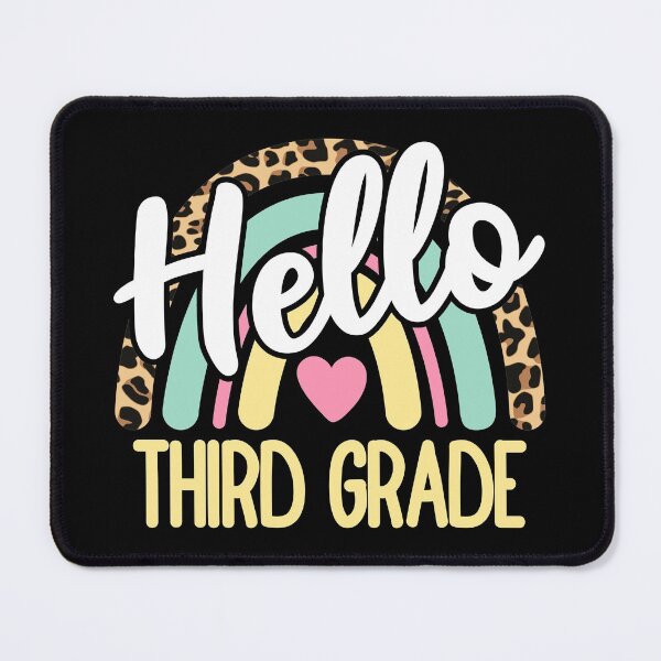 Item preview, Hello Third Grade Leopard Rainbow Back to School Teacher designed and sold by AnyKitty.