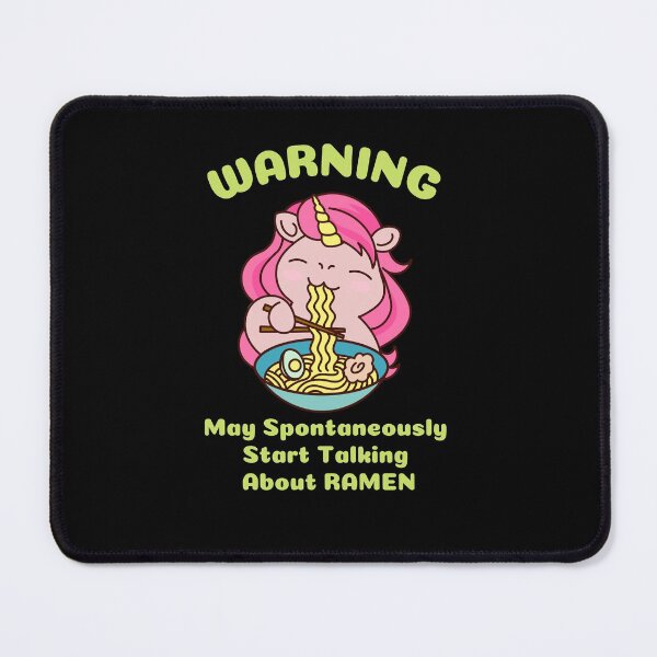 Item preview, Warning may spontaneously start talking about ramen. Think Ramen. Unicorn eating Ramen Cute Kawaii Design designed and sold by subtleday.