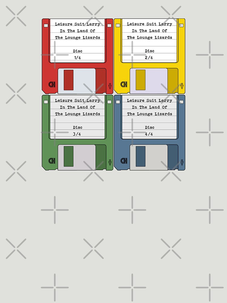 Artwork view, Leisure Suit Larry on 4 floppy discs designed and sold by thedrumstick