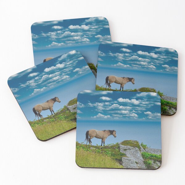Item preview, Horse On Cliff Overlooks the Sea  designed and sold by Sailmates Reflections.