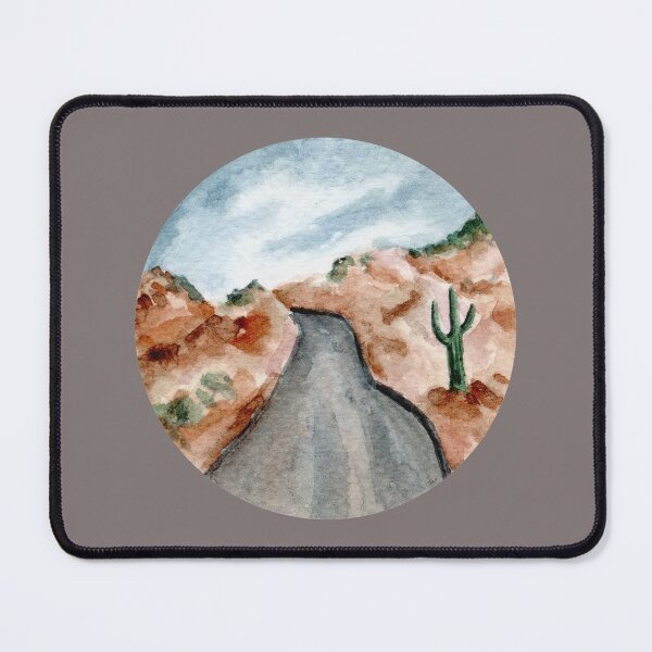 Item preview, Desert Roadtrip - Round - Watercolour Painting designed and sold by Pattokarts.