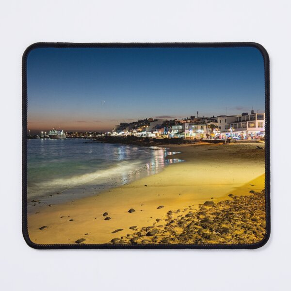 Item preview, Playa Blanca seafront lit up at night. designed and sold by iCimages.net.