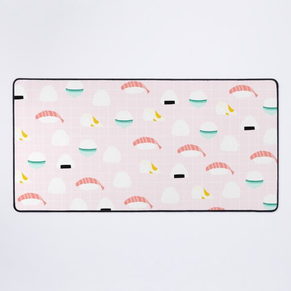 Item preview, Cute Rice Balls Pattern on Pink Background designed and sold by kapotka.