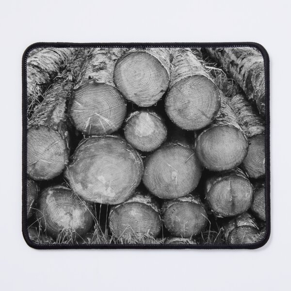 Item preview, Pile of logs a black and white image. designed and sold by iCimages.net.