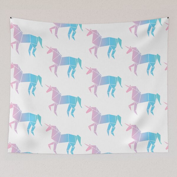 Aperçu de l'œuvre Origami licorne coloré créée et vendue par BeeMeCreative.