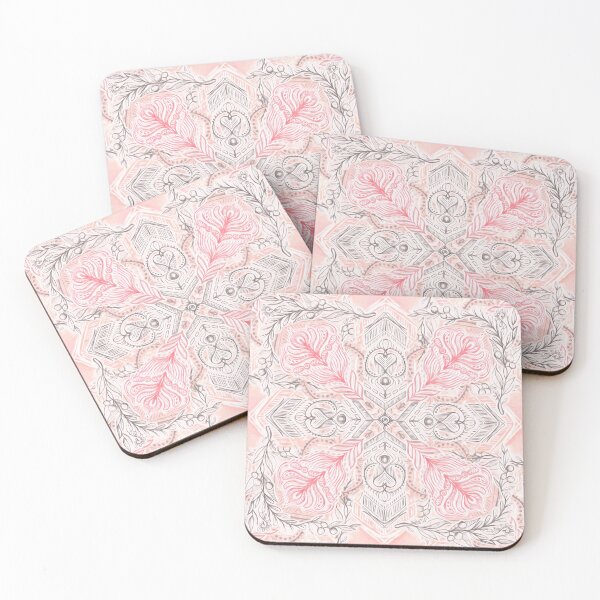 Item preview, Peaches and Cream Doodle Tile Pattern designed and sold by micklyn.