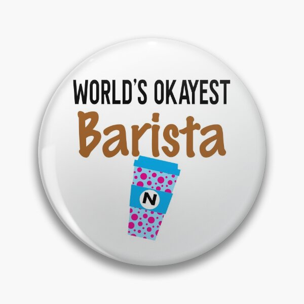 Item preview, World's Okayest Barista Monogram N designed and sold by ZiesMerch.