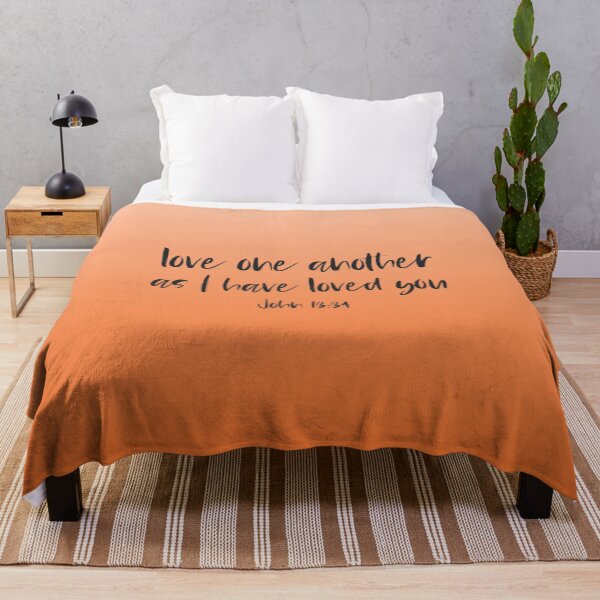 Item preview, "Love one another as I have loved you" in black letters - Christian Bible Verse designed and sold by Ofeefee.