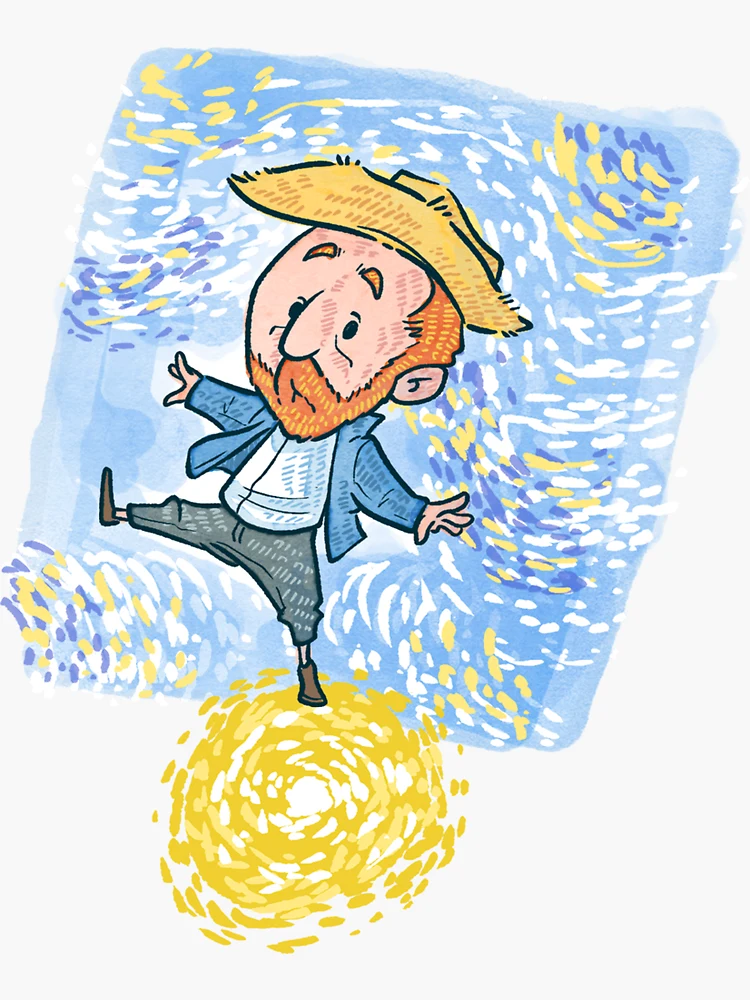 Van Gogh Stickers by Gold Target, Redbubble