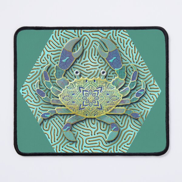 Item preview, MANDALA SEA GREEN CRAB 383. designed and sold by sana90.