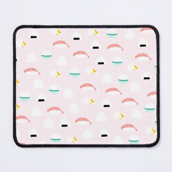 Item preview, Cute Rice Balls Pattern on Pink Background designed and sold by kapotka.