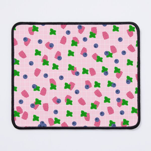 Item preview, Raspberry and Blueberry Pattern on Pink Background designed and sold by kapotka.