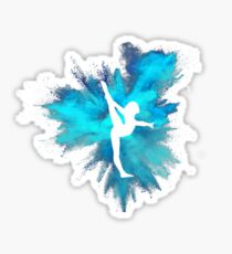 Turner Silhouette - blaue Explosion Sticker