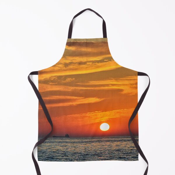 Item preview, Vibrant Ocean Sunset with Ship on the Horizon designed and sold by Sailmates Reflections.