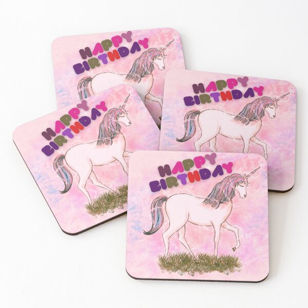 Item preview, Unicorn Happy Birthday sticker designed and sold by LifeTU.