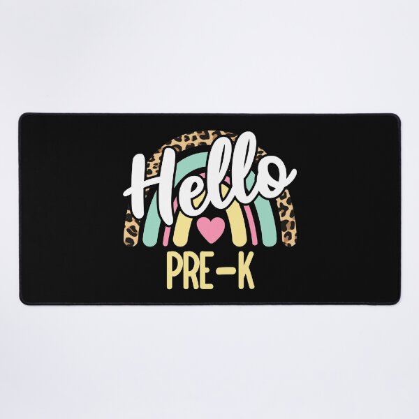 Item preview, Hello Pre-K Leopard Rainbow Back to School Teacher designed and sold by AnyKitty.